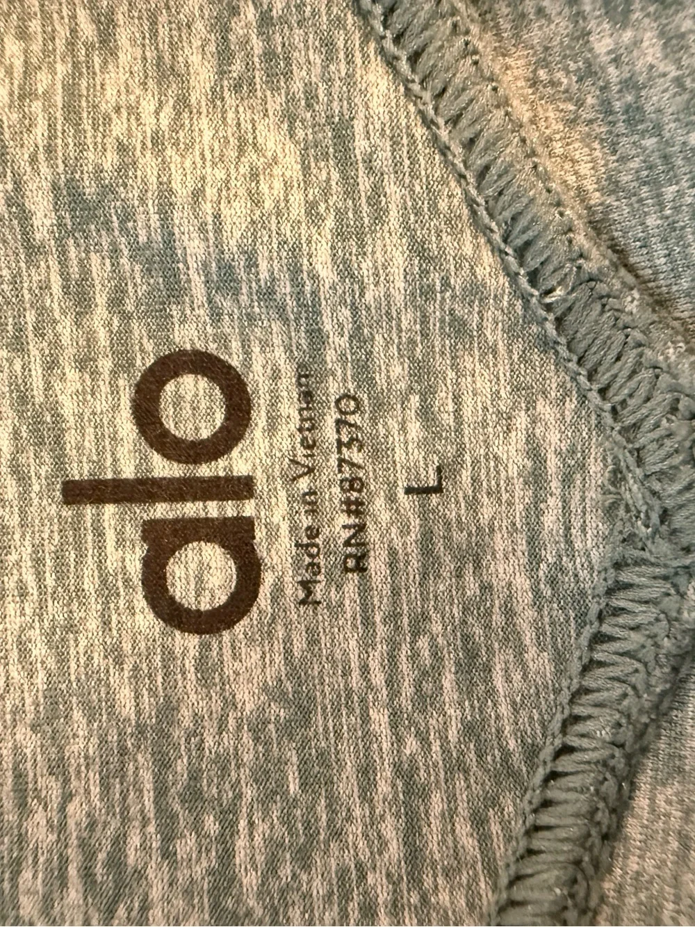 ALO Yoga Alosoft Lounge Leggings Seagrass Large High Waist Ribbed